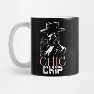 Chic Female Android: Refined Style Mug